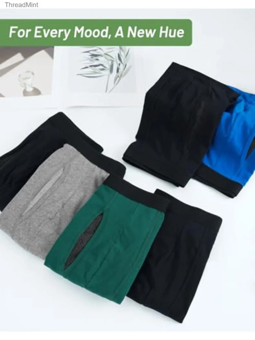 Men's Big & Tall Moisture Wicking Cotton Boxer Briefs 4-Pack